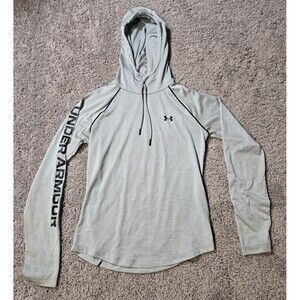 Under Armour women's Velocity Lightweight Tshirt Hoodie XS Gray Long Sleeve
